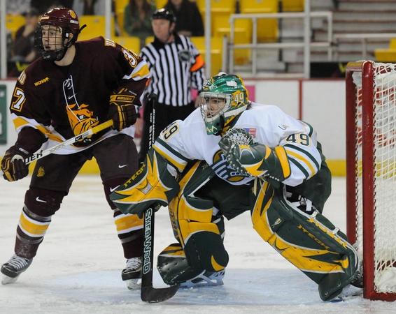 Bryce Christianson in goal